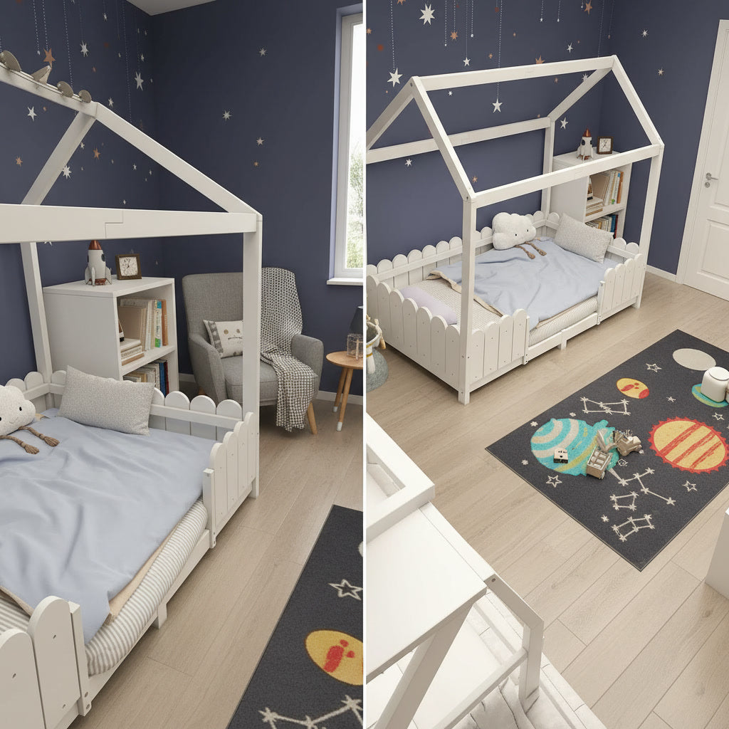Lit cabane enfant 90x200cm