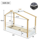 Lit cabane avec petit toit 90x200cm